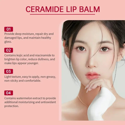 Ceramide Lip Balm Mild Ingredient Waterproof Long Lasting Moisturizing Lips Reduce Fine Line Exfoliating Lip Care Repair Product