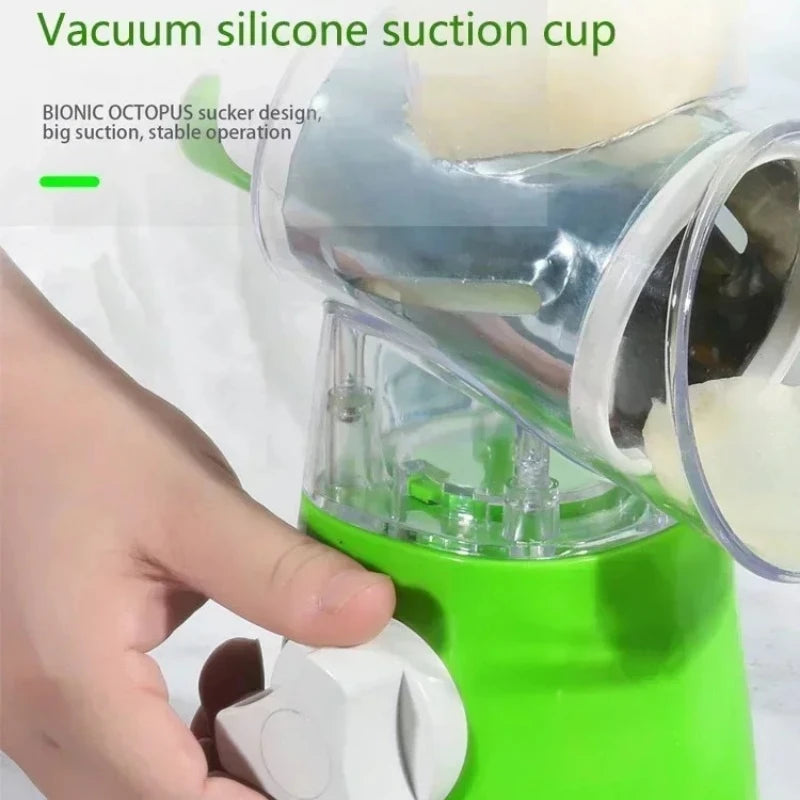 Vegetable Cutter Hand Cranked Slicing Portable Cheese Chopper Machine Vegetable Garlic Potato Shredder Tools Kitchen Accessories