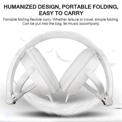 Wired Headphones 3 5mm Bass Stereo Foldable With Microphone Adjustable Headphones Suitable For Pc Mp3 Mobile Headphones