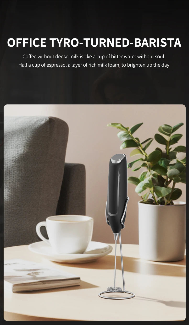 LimiKT Electric Milk Frother Ultra-Fast Handheld Beverage Blender for Coffee, Smoothies, Matcha and Coffee Creamer