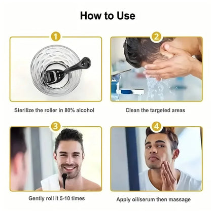 Derma Roller Microneedle Roller for Face and Beard Microneedling Roller for Women Men Micro Needle Roller for Scalp Derma Stamp