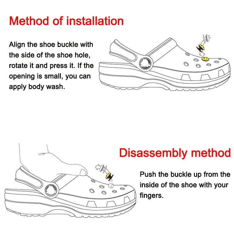 35/30 Pcs Shoe Charms for Crock Clogs Cute Cartoon Shoe Charms Lovely Shoe Accessories Summer Fashion Shoe Charms