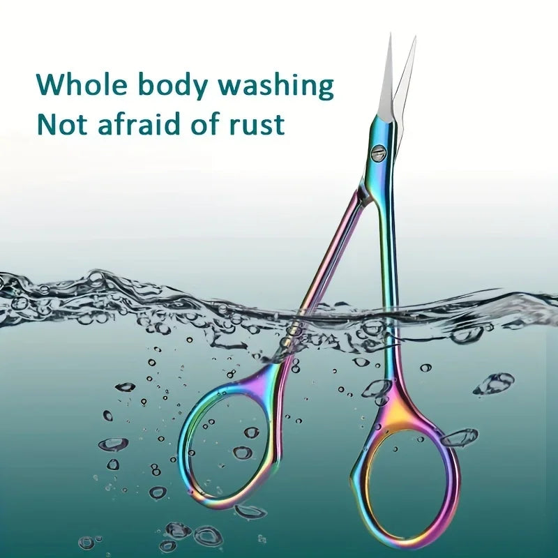 Manicure Scissors for Nail Care Stainless Steel Handle Cuticle Nipper Dead Skin Removal Scissors Beauty Tool