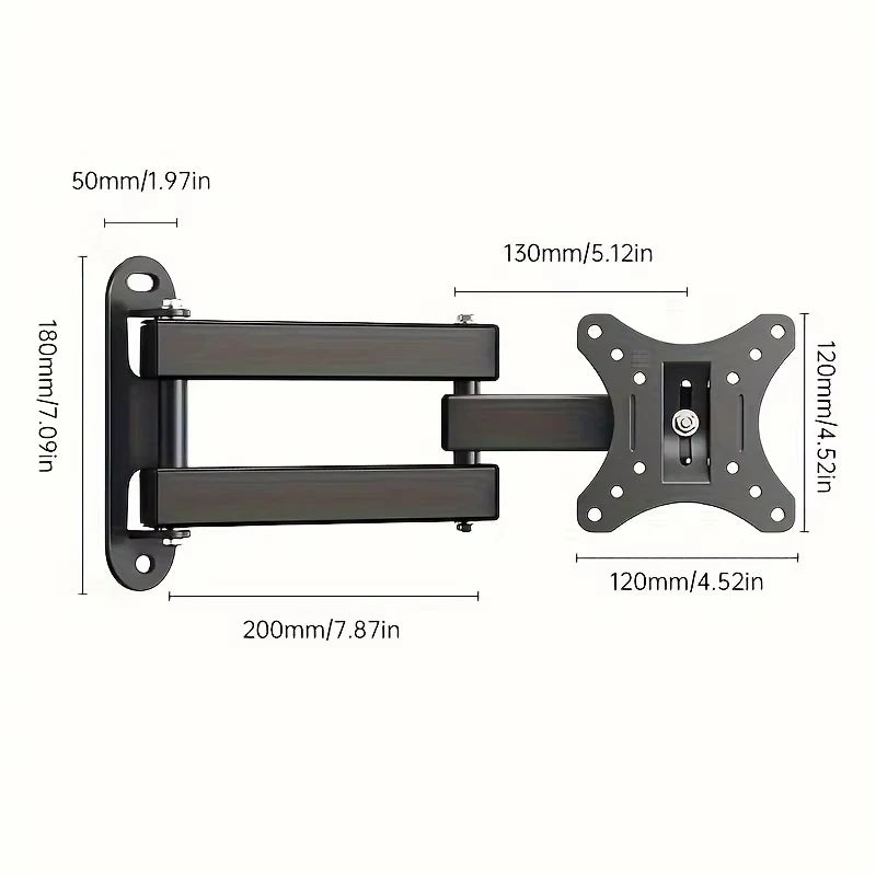 Full Motion TV Wall Mount Brackets Swivel Tilts Articulating Extension, Corner TV Mount for 13-27" TVs Monitors Max VESA 100x100