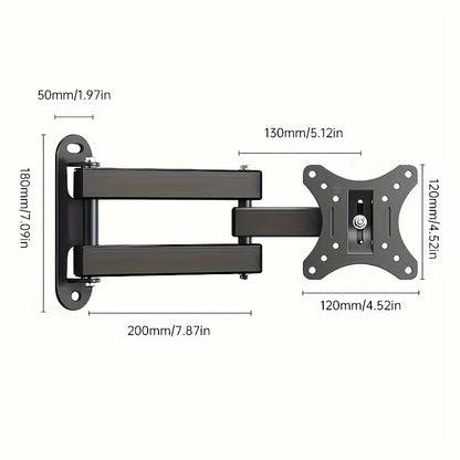 Full Motion TV Wall Mount Brackets Swivel Tilts Articulating Extension, Corner TV Mount for 13-27" TVs Monitors Max VESA 100x100