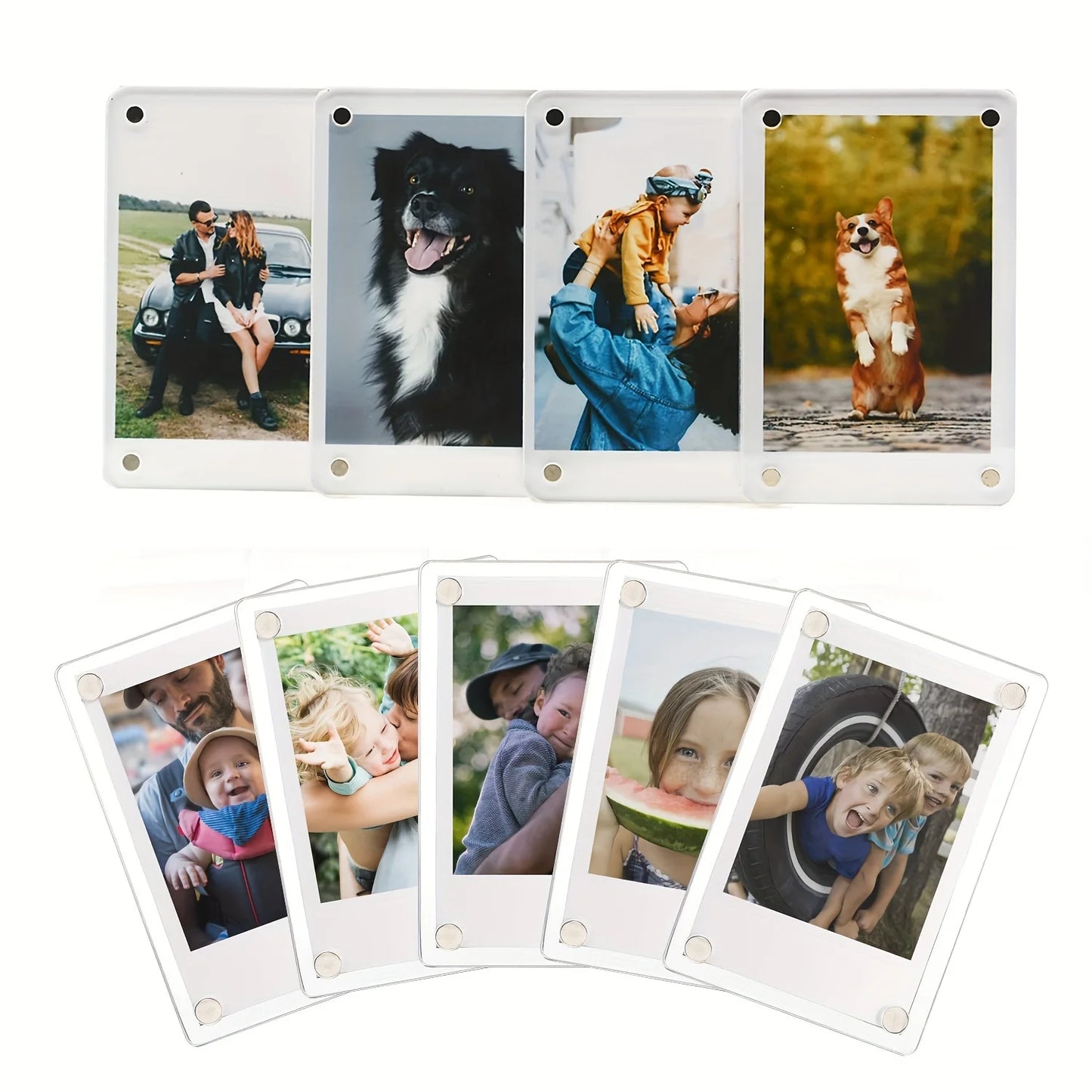 Acrylic Refrigerator Magnetic Frame, Clear Reversible Refrigerator Magnet Photo Frame, Display Frame, For Fujifilm