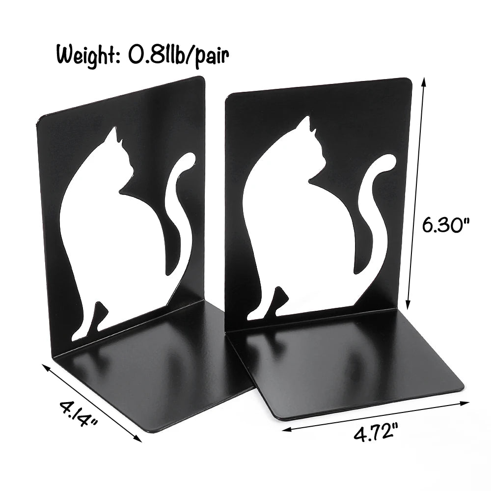 Beautiful Cat Book Ends for Shelves Duty Bookends for Heavy Book Iron Bookends Organizer Book Book rack Stand Shelf