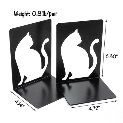 Beautiful Cat Book Ends for Shelves Duty Bookends for Heavy Book Iron Bookends Organizer Book Book rack Stand Shelf