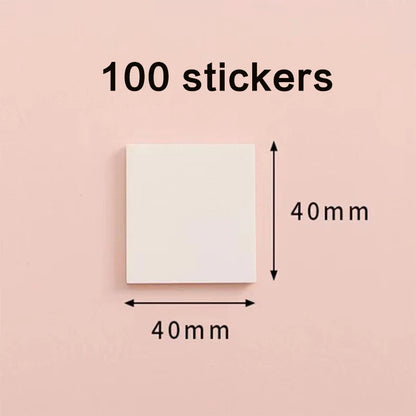 50/100 Sheets Sticky notes Reusable Transparent sticky notes Waterproof note paper for School office stationery Bookmark Marker