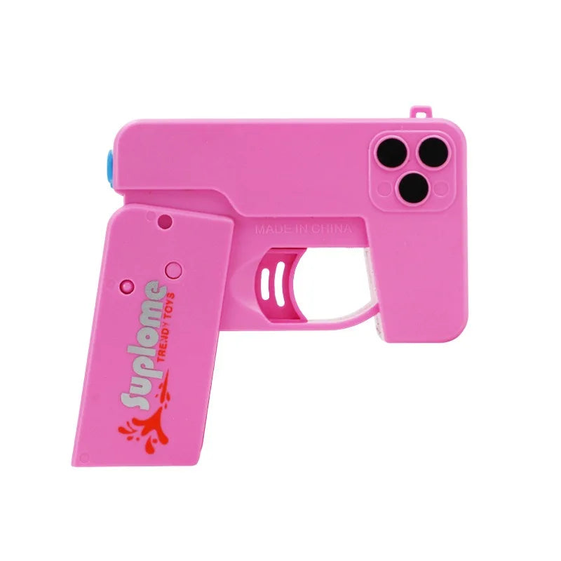 Folding mobile phone water gun, large-capacity explosions, water spray guns, boys and girls, baby water toys.