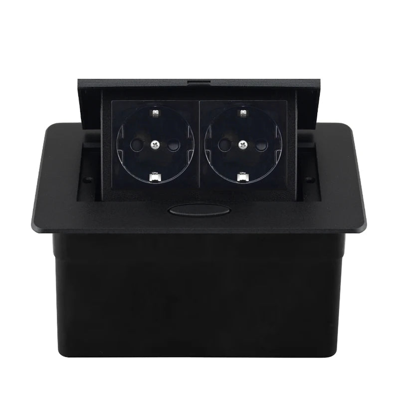 220V Desktop Power Socket Pop-up Hidden Socket EU Socket Built-in Socket With Dual USB Interface And type-C Interface