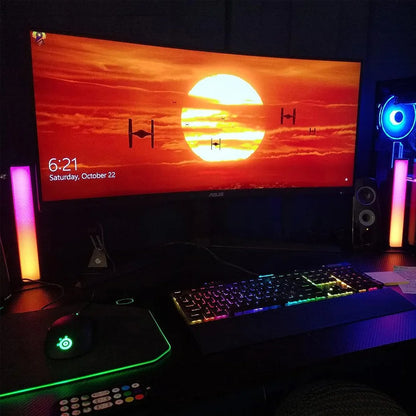 Smart LED Light Bars RGB Smart 16 Colour TV Backlights Remote Music Sync Gaming Lights Rhythm Ambient Pickup Lamp Mood Lighting