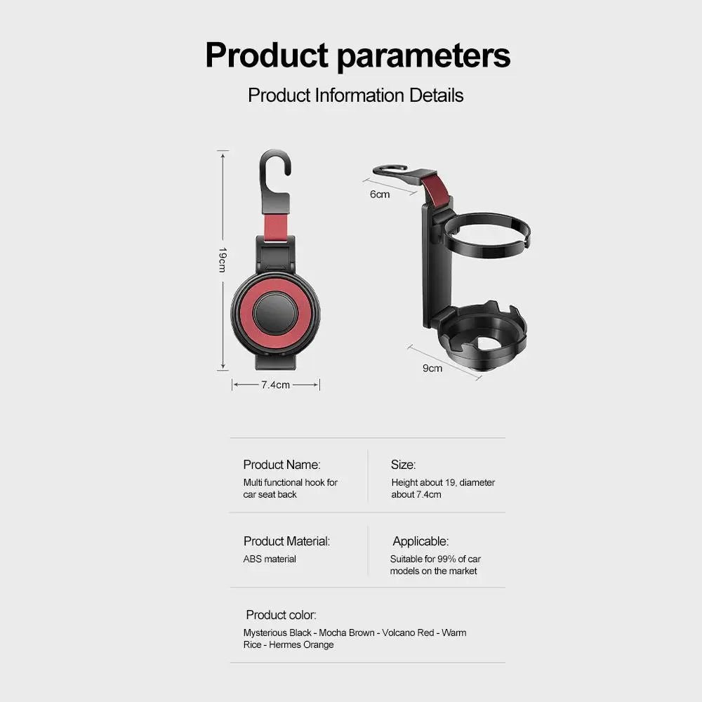 Universal Auto Storage Hanger Car Seat Headrest Hook Organizer Multifunctional Storage Holder for Car Strong for Vehicle