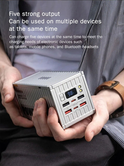 Large Capacity 50000mAh Power Bank 22.5W PD Fast Charging Auxiliary Battery for Outdoor Camping High-Speed External Spare