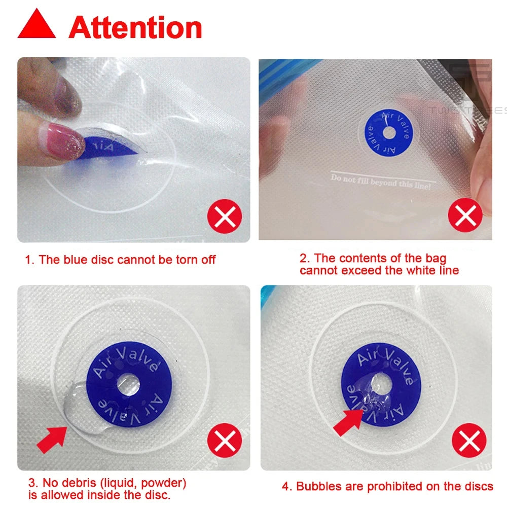 Vacuum Sealed Food Bags Food Storage Bag with Sealing Pump Household Food Sealer Air Valve Bag Food Storage Bag