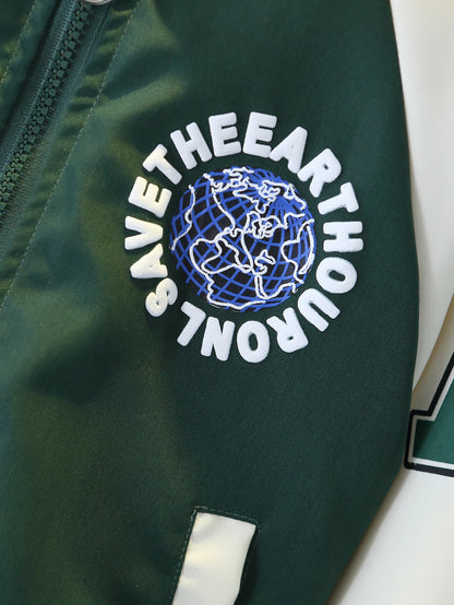 Color - Blocked Hooded Baseball Coats for Boys (3 - 10 Y) in Trendy Spring - Autumn Style