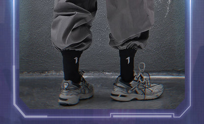 Techwear Tactical Skirt Pants Men's Fashion Streetwear Baggy Cargo Pants Joggers Black Loose Sweatpants