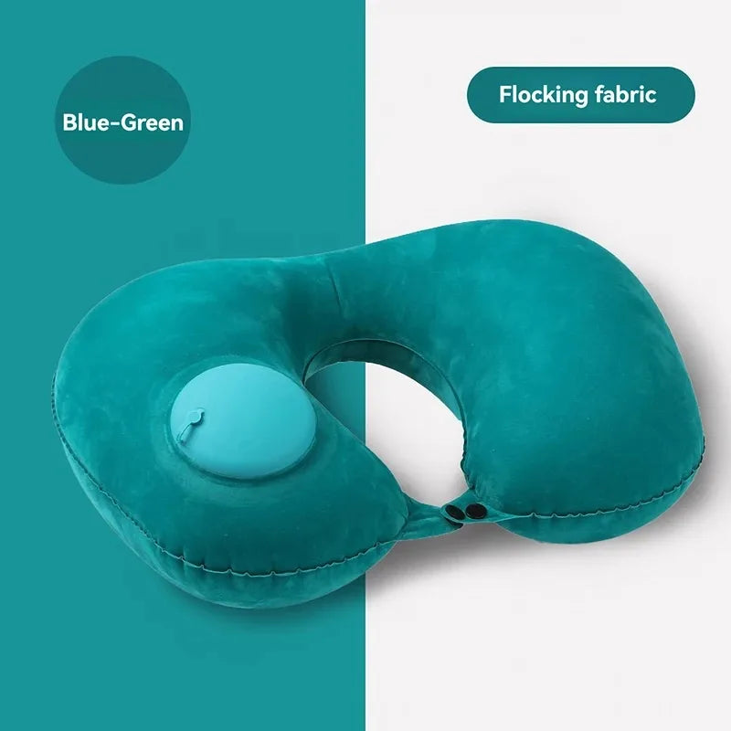 Inflatable Pillow Travel Portable Neck Protection Pillow Press Inflatable U-shaped Pillow Travel Storage Neck Pillow 2025 New