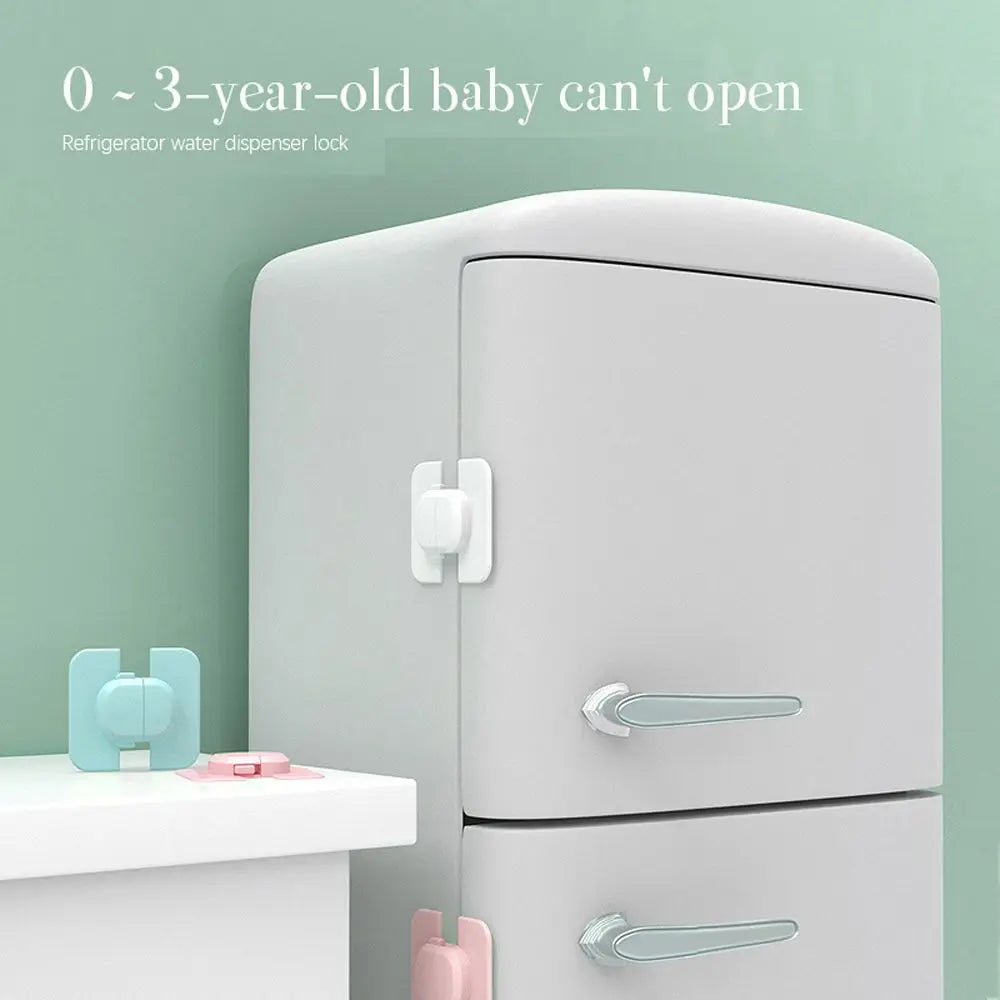 Child ABS Cabinet Closet Fridge Freezer Door Fridge Freezer Lock Kids Safety Lock Protection Baby Anti-Clip Hand