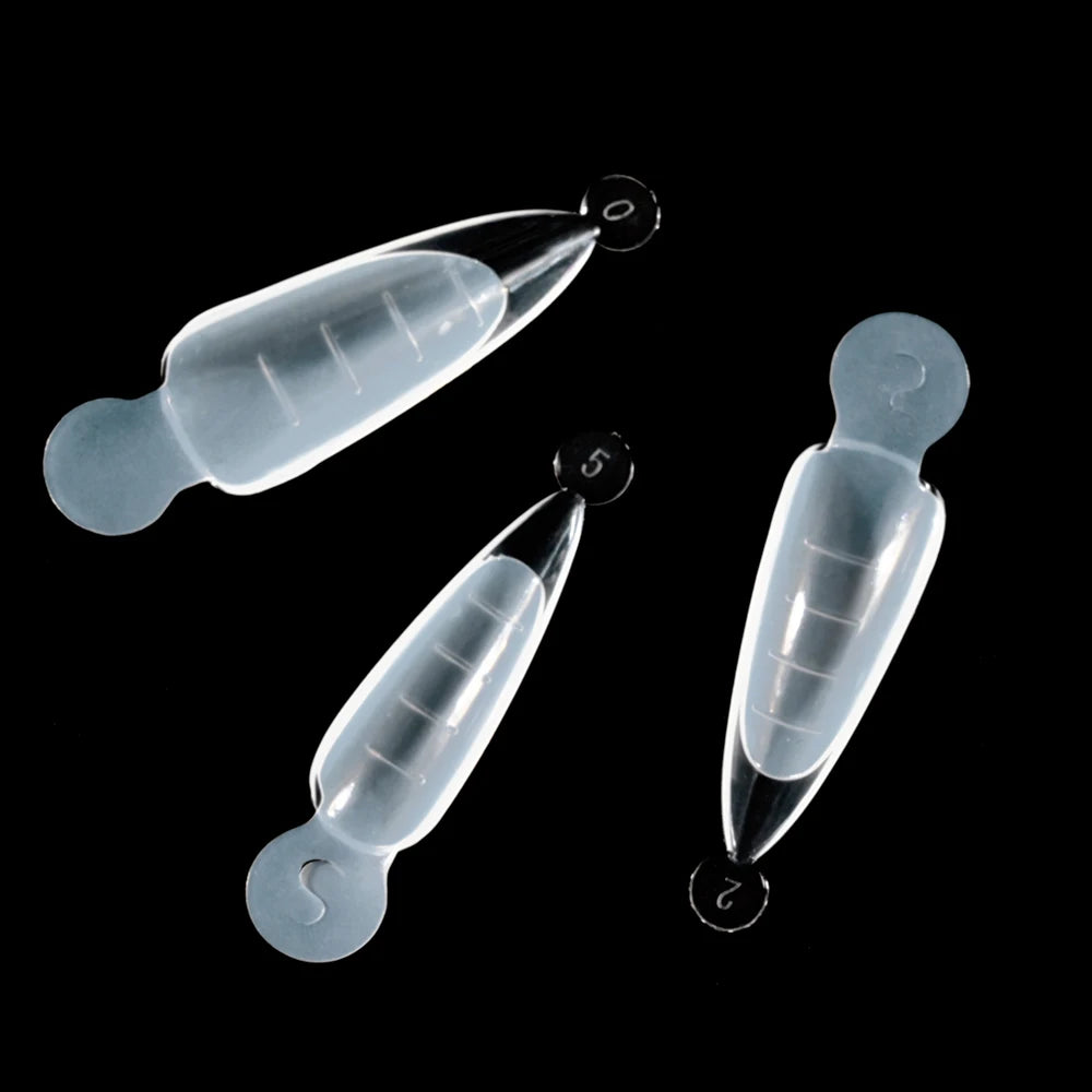 12/60pcs Reusable Soft Silicone Pads Stencil French Forma Sticker for Poly Nail Gel Duet System Dual Form for French Manicure &^