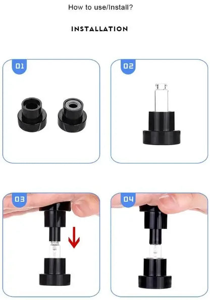 1.5ml 2ml 2.5ml Glass Bayonet bottle with White Black Clear 3 Color Plastic Sprayer Sample Spray Bottle 100pcs