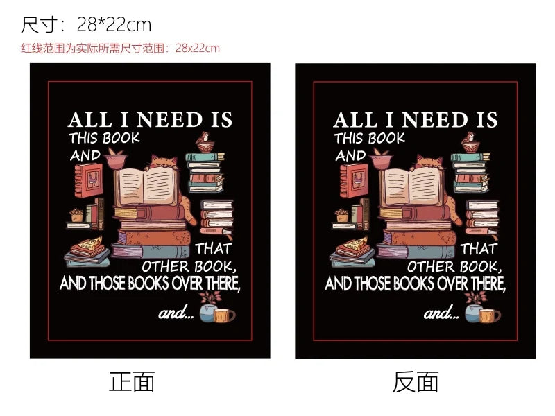 1 pc Book Sleeve Coffee Book Covers Book Pattern Black Book Protector for Paperbacks Washable Fabric Cloth Book Cover