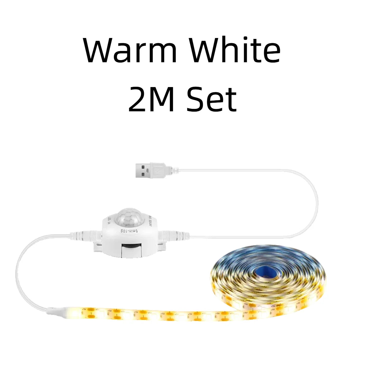 Smart USB 5V SMD 2385 LED Strip Light With Sensitive PIR Motion Sensor Switch Delay Time Adjustable Only Work At Night/Dark