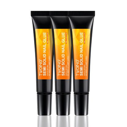 Quick-Dry Nail Glue，Semi solid Super Strong Adhesive For Press-On Nails，Rhinestones，Acrylic Nails，Fake Nail，No need UV/LED Cured