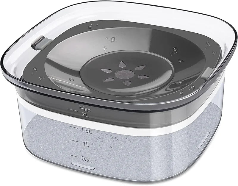 2L Dog Water Bowls Pet  Floating Drinking Bowls Cat Anti Wet Mouth Anti Splash Large Capacity Drinker For Small Mid Large Dog