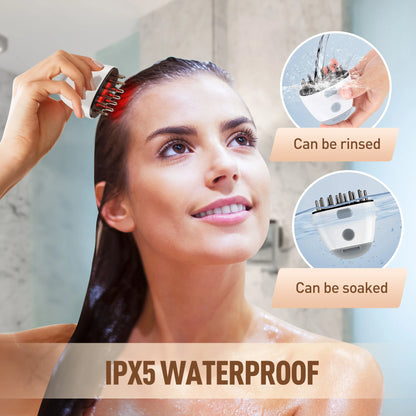 Red Light Therapy Hair Growth Machine Electric Vibration Head Massage Comb Scalp Massager Brush Medicine Liquid Applicator