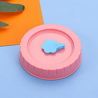 Universal Mason Jar Lids With Straw Hole 70mm Diameter Drinking Storage Cap Wide Mouth Leak Proof Kitchen Supplies