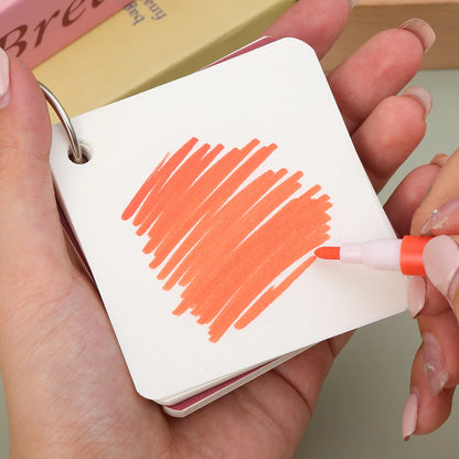 80-320Sheets Portable Notebook with Binder Rings Spiral Mini Notebook Study Cards Book Red/Yellow/Green/Black Student Stationery