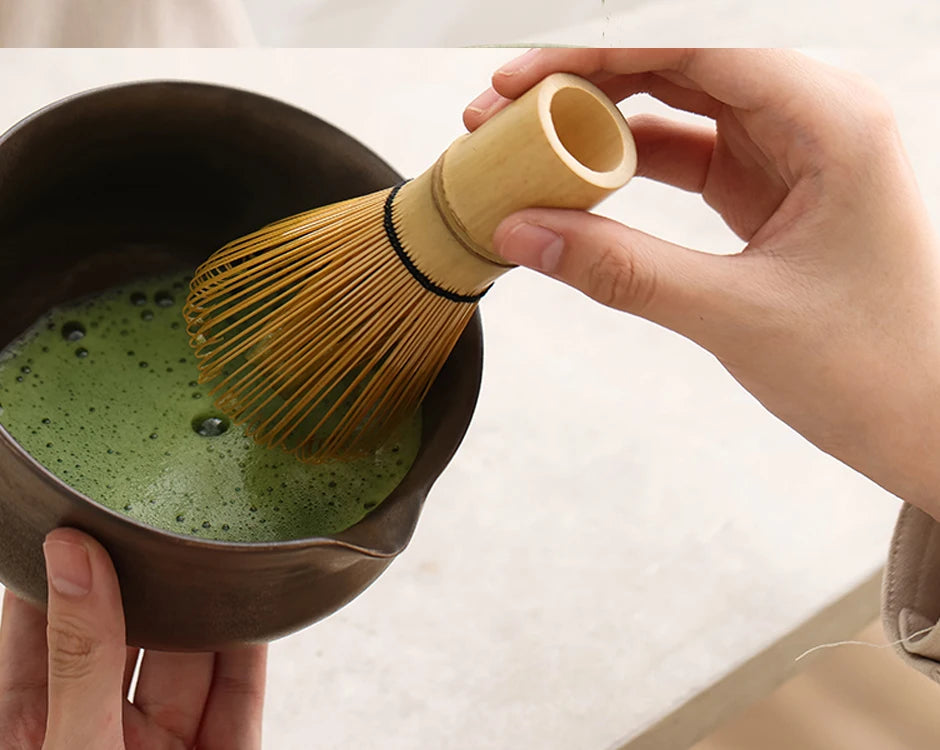 Matcha Set Japanese Tea Set Includes Matcha Bowl with Spout Matcha Whisk Holder Bamboo Matcha Whisk and Scoop Ceramic Matcha Kit