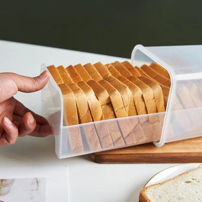 〔Rebecca〕Reusable Bread Sandwich Box Pasta Storage Box With Sealing Lid Clear Plastic Food Storage Container