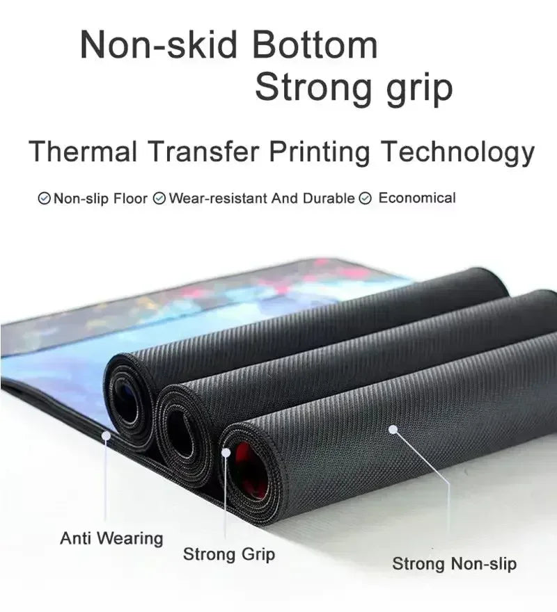 MINISO P-Pokemon-Gengar Grande Mousepad Large Gaming Mouse Pad Lock Edge Thickened Computer Keyboard Table Desk Mat