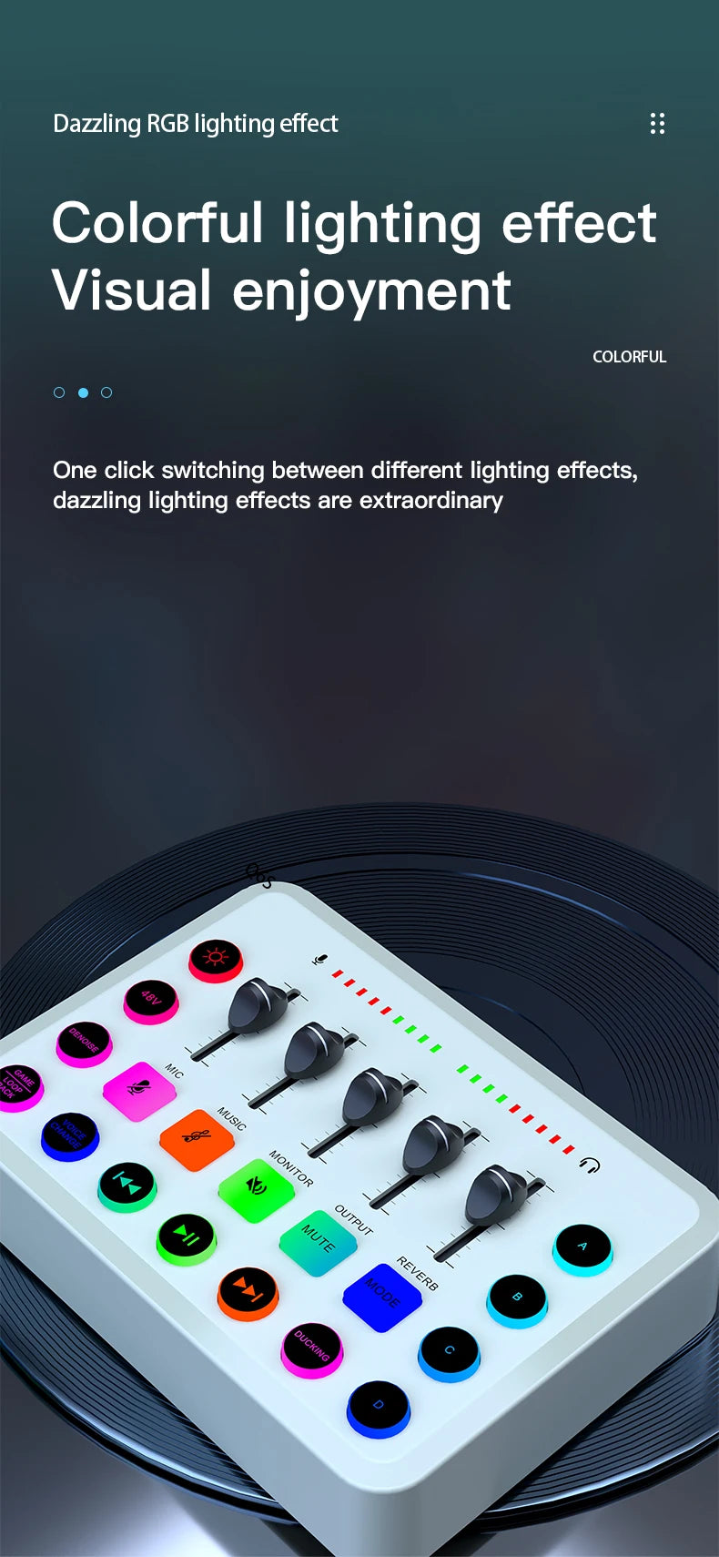 F11 Live Sound Card Streaming 5-Channel Mixer Sound Card Audio Mixer Professional Studio for Game Voice Podcast Live Streaming