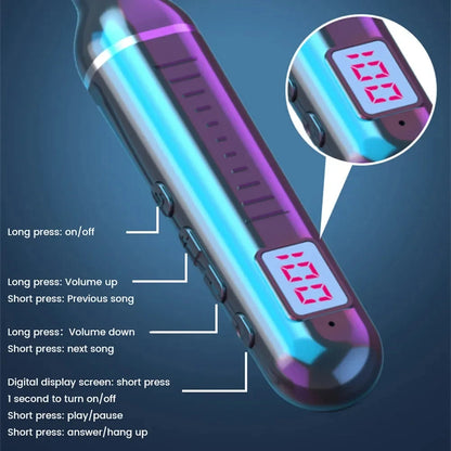 Wireless Headset 5.3 Neck Strap Headset Gaming LED display Stereo Sports headset with magnetic earbuds