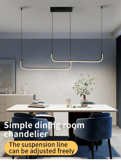 Modern Chandeliers Aluminum Dining Room LED Pendant Lamps Home Décor Bedroom Study Living RoomLighting Fixtures