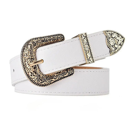 Women'S Belt Vintage Carved Needle Buckle Men'S Belt Punk Hip Hop Rock Style Jeans Belt Y2K Belt PU Leather Belt Cheap Belt