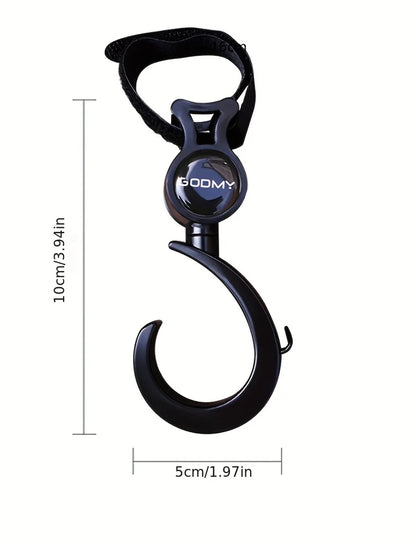 Rotating Stroller Hooks Durable ABS Black  Multi Purpose Shopping Bag Clips for Diaper Essentials Organization Gear Organization