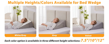 1pc Ultimate Memory Foam Wedge Pillow - Enhanced Sleep Support for Surgery Recovery, Ideal Leg Elevation & Acid Reflux Relief, T