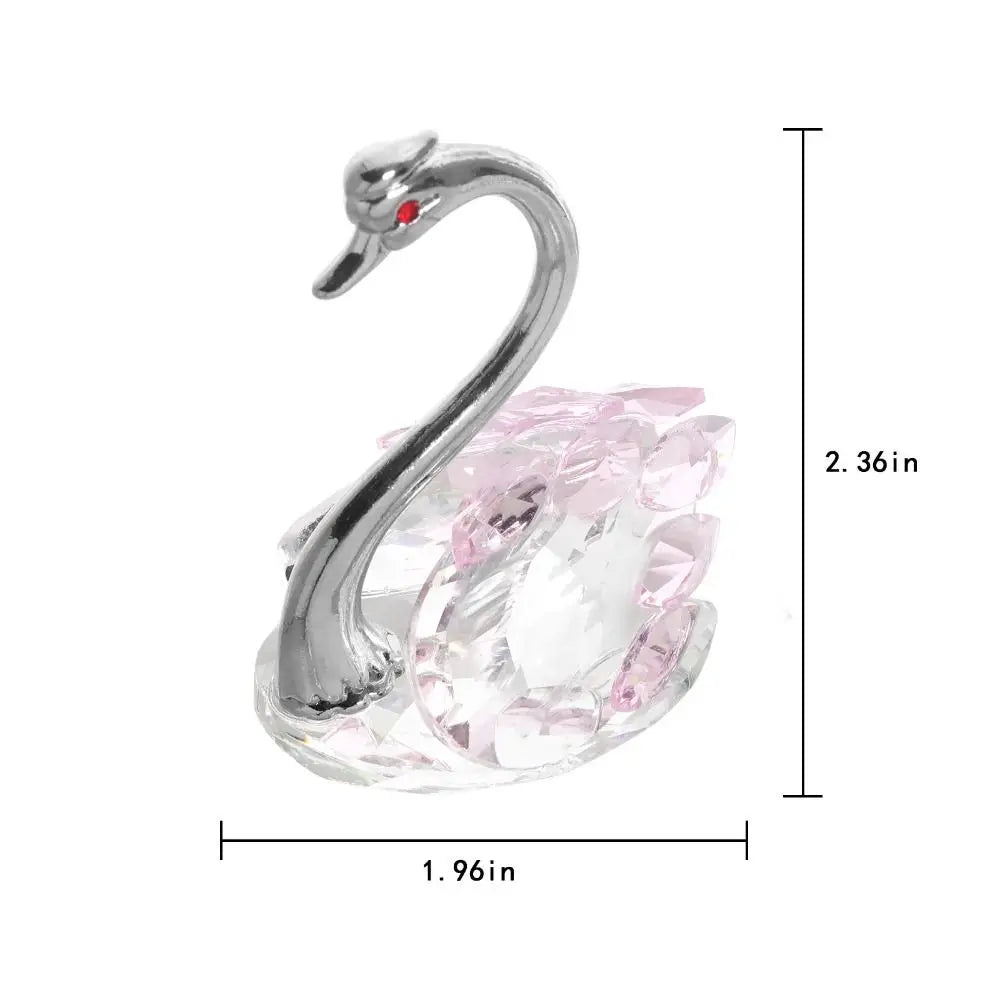 Beautiful Glass Home Decoration, Cute Swan Statue, Home Decoration, Dining Table Family Collection Gift, Home Crystal Decoration