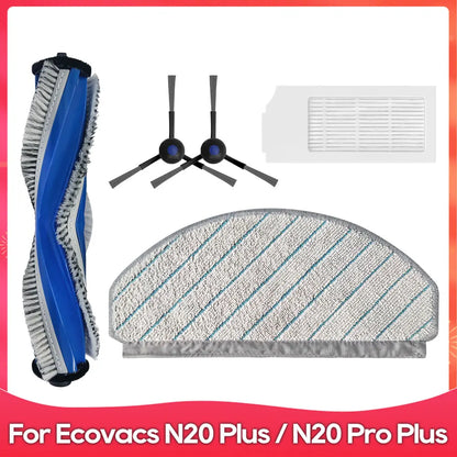 Fit for ( Ecovacs N20 / N20 Plus / N20 Pro Plus / N20+ ) Part Accessory Mop Filter Roller Side Brush Robot Vacuum Cleaner Kit