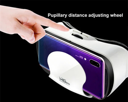 2025 New VR Headset 3D Virtual Reality Glasses 7" Stereo Headset with Remote Controller for IOS Android Smartphones