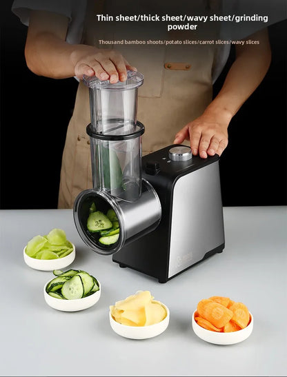 Electric Vegetable Cutter Household Full-Automatic Multifunctional Slicing,Shredding And Planing Machine For Potato/Carrot/Onion