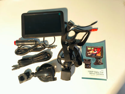 Baby Car Camera 7" Back Seat Baby Car Mirror with Wide Clear View Easily Observe The Baby's Move Baby Car Camera Baby Car Mirror