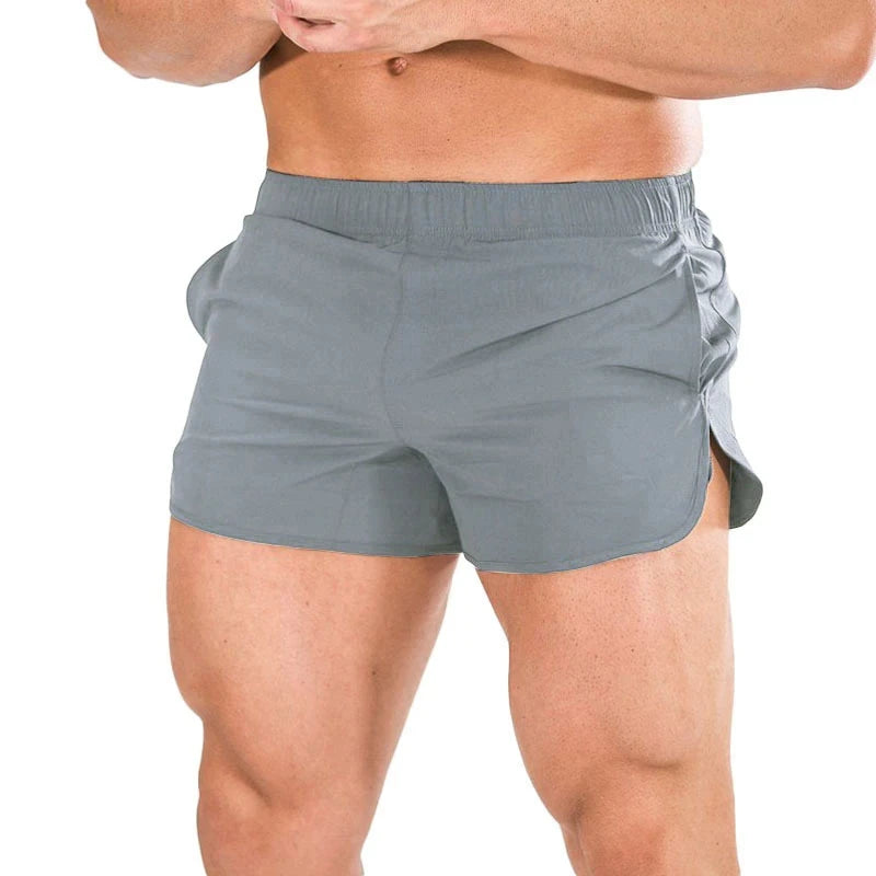 New Summer Casual Cool Breathable Shorts Men's Gym Fitness Fitness Solid Color Slim Shorts Men Jogging Fitness