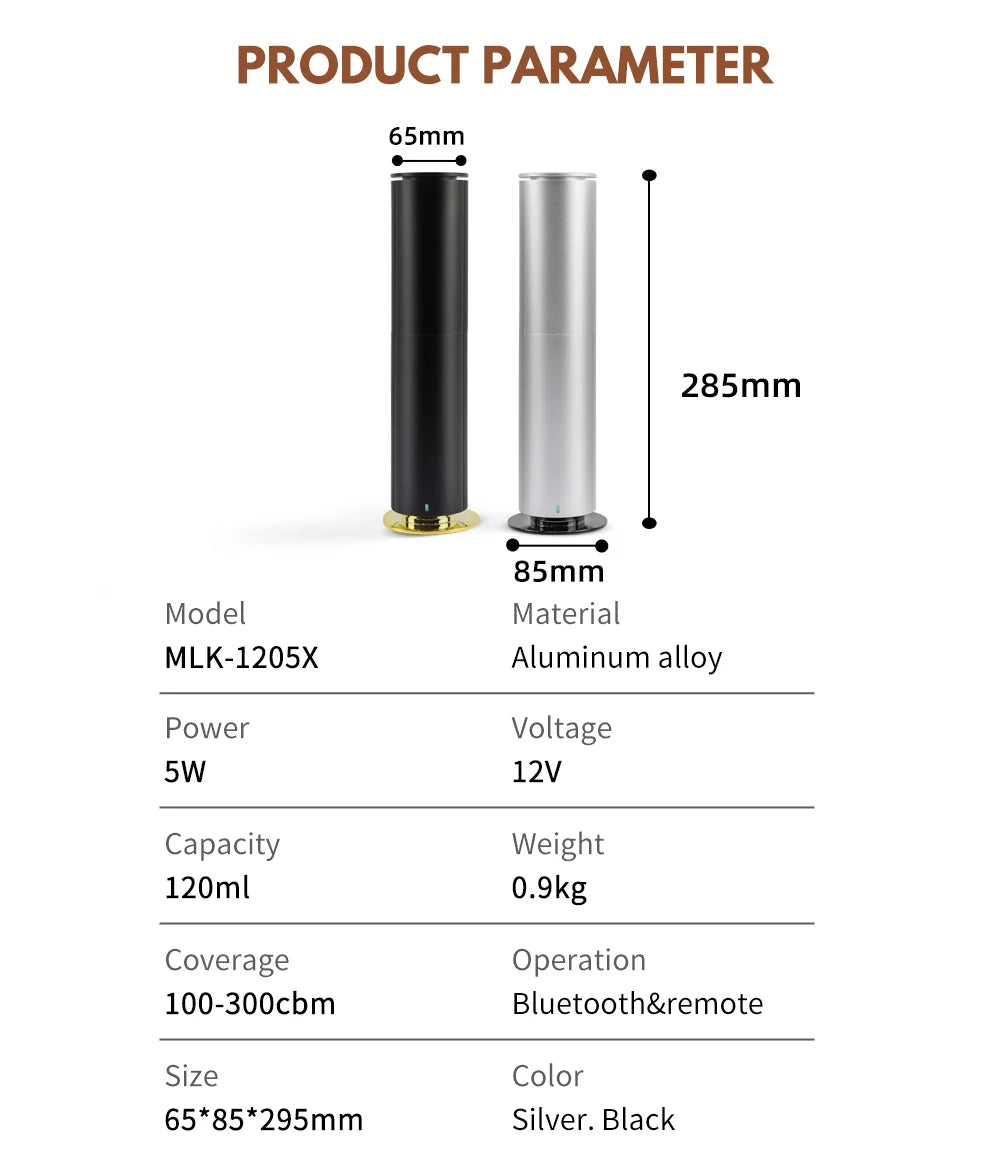 120ml Smart Aroma Diffuser, Cold Air, No Water, APP Control, 1500 Sq.Ft Coverage, for Home/Hotel/Office