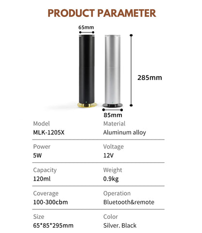 120ml Smart Aroma Diffuser, Cold Air, No Water, APP Control, 1500 Sq.Ft Coverage, for Home/Hotel/Office