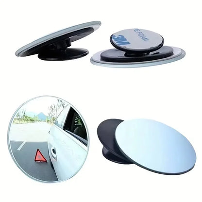 1Pair Car Blind Spot Mirror 360 Degree Adjustable Car Rearview Convex Mirror For Car Reverse Wide Angle Parking Rimless Mirrors